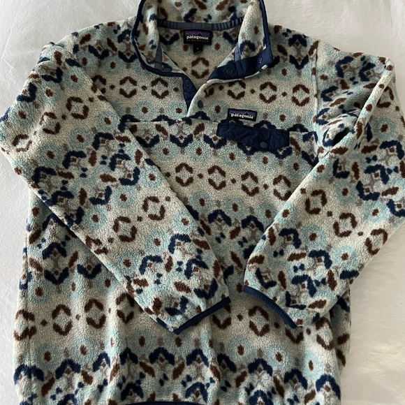 Patagonia Women’s Synchilla pullover, snap T, Tundra Cluster Big Sky Blue - Picture 4 of 4